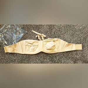 Never worn! Strapless Bra with straps size 38E (DDD/DD) nude/beige for wedding